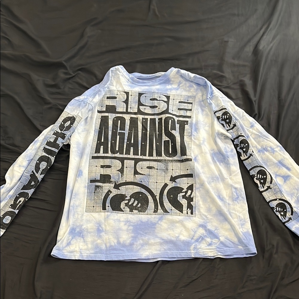 Rise Against Tie-Dye Long Sleeve Shirt Heart Fist